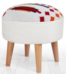 Tumba Hanah Home Farm 209FLF1111, valge v./oranž v., 46 cm x 46 cm x 42 cm