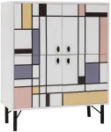 Kapp Kalune Design Multi Purpose Midia, pruun v./valge v./kollane v., 36 cm x 95 cm x 111 cm