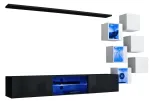 Sektsioonkapp ASM Switch XXI, valge v./must v., 260 cm x 40 cm x 140 cm