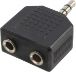 Adapter Logilink 3.5mm - 2 x 3.5mm CA1002 3.5 mm male, 2 x 3.5 mm female, must v.
