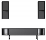 Elutoa m&ouml;&ouml;blikomplekt Kalune Design Chrome Line, sise, antratsiit v./must v.