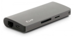 Jagaja LMP USB-C - HDMI/Mini DisplayPort/2 x USB/RJ-45/USB-C/SD/MicroSD LMP-USBC-TRAV-SG USB-C male, HDMI/Mini DisplayPort/2 x USB/RJ-45/USB-C/SD/MicroSD female, hall v.