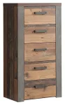 Kummut Forte Neleke NLKK311-C546, tumehall v./tumepruun v., 118.3 cm x 61.6 cm x 41.3 cm