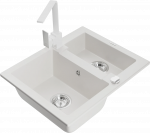 K&ouml;&ouml;givalamu Mexen Carlos 6518581500-20+670300-20, graniit, 58 cm x 47 cm x 17.7 cm, valge