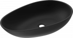 Vannitoa kraanikauss Mexen Nora 23056071, konglomeraat, 60 cm x 36 cm x 14 cm, must