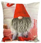 J&otilde;ulu dekoratiivne padjakate Gnome JCL-431, valge/hall/punane, 40 cm x 40 cm