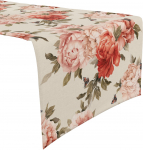 Piklik laudlina ristk&uuml;likukujuline Mariall OM01-1, kreemjasvalge/punane/roosa, 40 x 160 cm