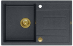 K&ouml;&ouml;givalamu Quadron Morgan 111, graniit, 78 cm x 50 cm x 22 cm, pruun v./kuldne v./must v.
