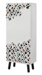 Kingakapp Kalune Design Vegas SB 958, valge v./must v., 38 cm x 50 cm x 135 cm