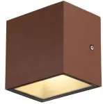 &Otilde;ue seinavalgusti SLV Sitra S, 6.2W, LED, IP65, pruun v., 11.8 cm x 11 cm