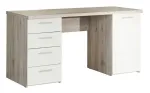 Kirjutuslaud koos kapiga Domoletti BEAT25 P79, 145 cm x 60 cm, 76.3 cm, valge v./beež v.