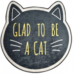 Vaip sise Conceptum Hypnose Cat Face, valge/must/kollane, 100 cm x 100 cm