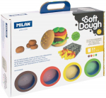 Plastiliini komplekt, koos tarvikutega Milan Soft Dough Burger House, pruun/punane/kollane