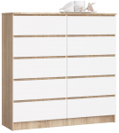Kummut Akord Furniture Factory K120 94036010, valge v./pruunikas v., 121 cm x 120 cm x 40 cm