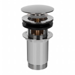 Sifoonikomplekt "click-clack" kaanega vannitoavalamu jaoks Laveo, 110 mm, click clack-funktsioon, kroom v.