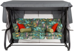 Aiakiik Patio Venezia Lux Black Edition, must v./roheline v./hall v., 221 cm x 143 cm x 173 cm
