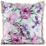 Dekoratiivpadjap&uuml;&uuml;r Garden, roheline/roosa/violetne, 45 cm x 45 cm