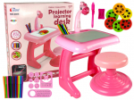 Joonistusprojektor, koos tarvikutega Lean Toys, roosa