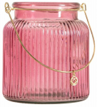 Latern Homla Fig 242098, klaas, &Oslash; 10 cm, 11 cm, roosa