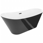 Vann, teisaldatav Mexen Dora, 150 cm x 75 cm x 72 cm, ovaalne, valge/must