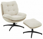 Tugitool koos jalatoega MC Akcent Dibba DI4S84CX, cappuccino v., 91 cm x 75 cm x 95 cm