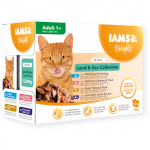 Kassi m&auml;rgtoit IAMS Delights Land & Sea Collection, lambaliha/kalkun/l&otilde;he, 0.085 kg, 12 tk
