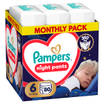 &Uuml;le&ouml;&ouml; m&auml;hkmed Pampers Night, 6 suurus, 13 - 19 kg, 80 tk