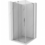 Du&scaron;ikabiin Mexen Velar L 871-090-090-03-01, ruudukujuline, aluseta, 90 cm x 90 cm x 200 cm, kroomi v./l&auml;bipaistev