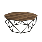 Kohvilaud Kalune Design Diamond, pruun v./must v., 90 cm x 90 cm x 38 cm