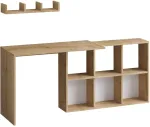 Kirjutuslaud ja riiul Kalune Design Blake 393MRD1298, 74 cm x 45 cm, 145 cm, tamm v.