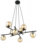 Valgusti rippuv Emibig Essa 8, E14, 8 x 10 W, must v.