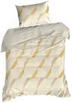 Voodipesukomplekt Aggie D91, kuldne v./valge v., 70 x 80 cm, 140 x 200 cm