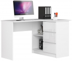 Nurga kirjutuslaud Akord B16 Right, 124 cm x 85 cm, 77 cm, valge v.
