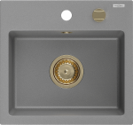 K&ouml;&ouml;givalamu Mexen Milo, graniit, 43 cm x 41 cm x 17.1 cm, kuldne/hall