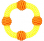 M&auml;nguasi koerale, tassimiseks Flamingo Lipa Ring, 19 cm, kollane/oranž