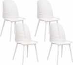 Toolide komplekt Beliani Emory, matt, valge v., 52 cm x 45 cm x 81 cm, 4 tk