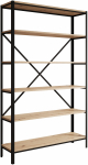 Raamaturiiul ADRK Ralph, tamm v./must v., 180.2 cm x 30 cm x 110 cm