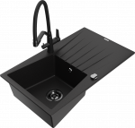 K&ouml;&ouml;givalamu koos kraaniga Mexen Cesar, vaik/graniit, 77.5 cm x 47 cm x 19 cm, must