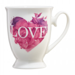Tass Ambition Love Letters, valge v./roosa v., 0.3 l