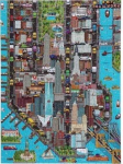 Pusle New York Map, 51 cm x 36 cm, 500 tk, mitmev&auml;rviline