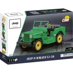 Konstruktor, auto Cobi Jeep Willys CJ-2A 24517, 111 tk, roheline v.