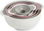 N&otilde;ude komplekt Zeller, 26 cm, valge v./roosa v./hall v.
