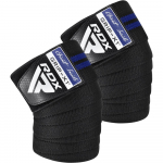 Side RDX Gym Knee Wrap, Universaalne, sinine/must