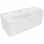 Vann seinaga, teisaldatav/nurgaga Mexen Gia Left, 170 cm x 80 cm x 58 cm, ristk&uuml;lik, kuldne/valge