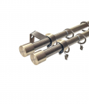 Kardinapuu komplekt Karpol, 120 - 230 cm, &Oslash; 19 mm, antiikne kuld