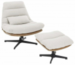 Tugitool koos jalatoega MC Akcent Larnaka LA4S17CX, cappuccino v./konjak v., 84 cm x 80 cm x 88 cm