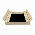 Liivakast 4IQ Hatis, 120 x 120 cm, kaanega, pruun v., 21 kg