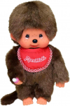 Pehme m&auml;nguasi Monchhichi Boy Classic, pruun v./punane v., 20 cm