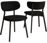Toolide komplekt Kalune Design Toldy 240CHR4225, matt, must v./pruun v., 45 cm x 45 cm x 85 cm, 2 tk