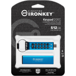 USB m&auml;lupulk Kingston IronKey KKP200C/512GB, sinine v., 512 GB